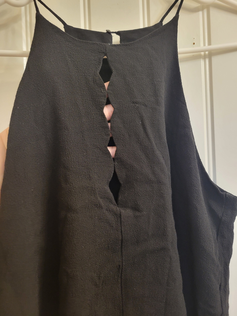 2/$20 Zara Black High-Neck Cutout Tank Top - Picture 3 of 5